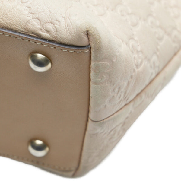 グッチ グッチシマ トートバッグ ハンドバッグ 272399 ベージュ レザー レディース GUCCI 【中古】