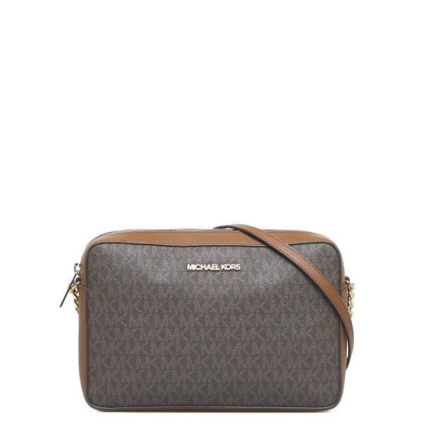 マイケルコース 斜め掛け ショルダーバッグ 35F8GTTC3B ブラウン PVC レディース Michael Kors 【中古】