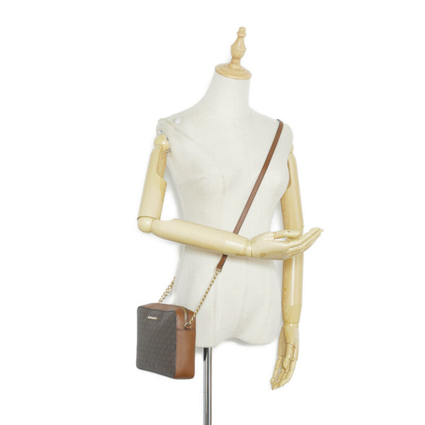 マイケルコース 斜め掛け ショルダーバッグ 35F8GTTC3B ブラウン PVC レディース Michael Kors 【中古】