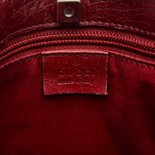 グッチ GGスプリーム ハンドバッグ トートバッグ 117551 ベージュ レッド PVC レザー レディース GUCCI 【中古】