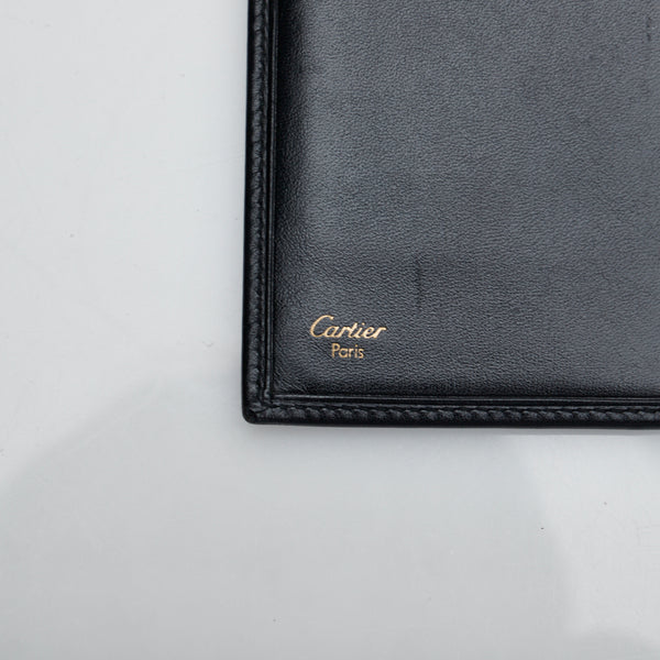 カルティエ 長財布 ブラック レザー レディース CARTIER 【中古】