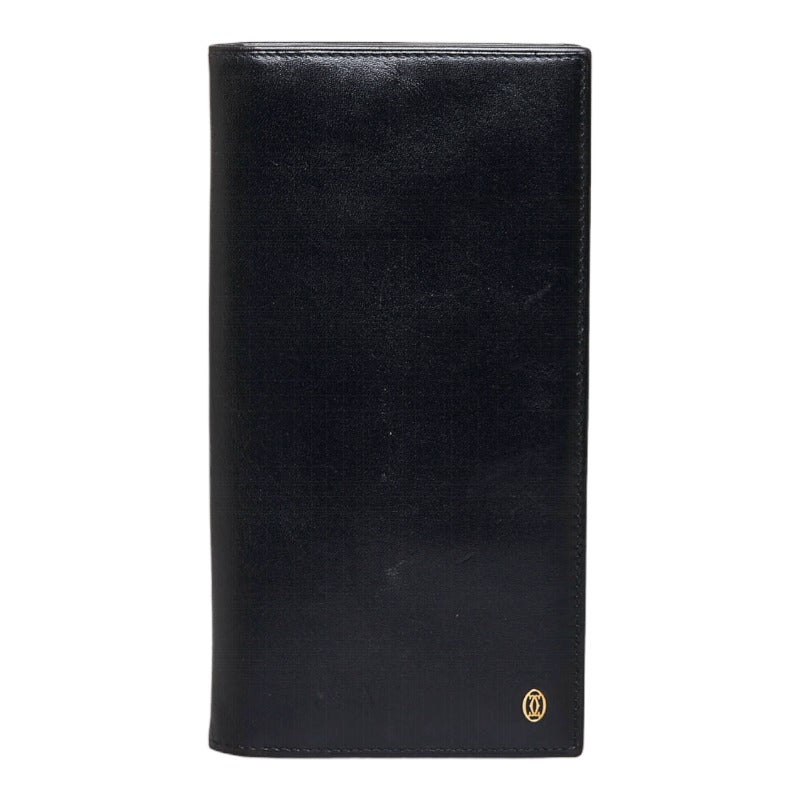 カルティエ 長財布 ブラック レザー レディース CARTIER 【中古】