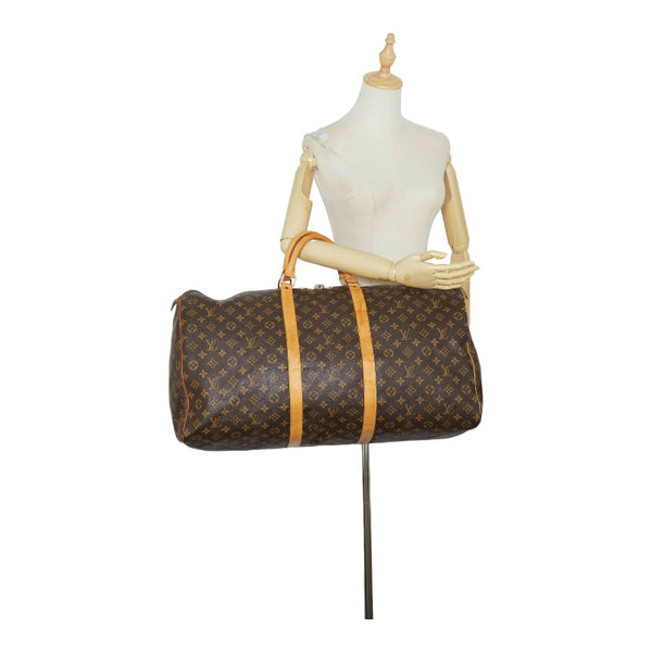 ルイ ヴィトン モノグラム キーポル60 ボストンバッグ トラベルバッグ M41422 ブラウン PVC レザー レディース LOUIS VUITTON 【中古】