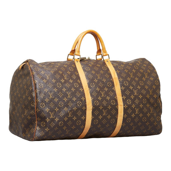 ルイ ヴィトン モノグラム キーポル60 ボストンバッグ トラベルバッグ M41422 ブラウン PVC レザー レディース LOUIS VUITTON 【中古】