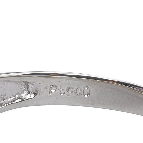 Pt900 プラチナ サファイア0.221ct ダイヤ0.12ct リング 指輪 レディース 12号 【中古】