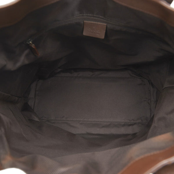 グッチ GGキャンバス トートバッグ ハンドバッグ 002 1121 ベージュ ブラウン キャンバス レザー レディース GUCCI 【中古】