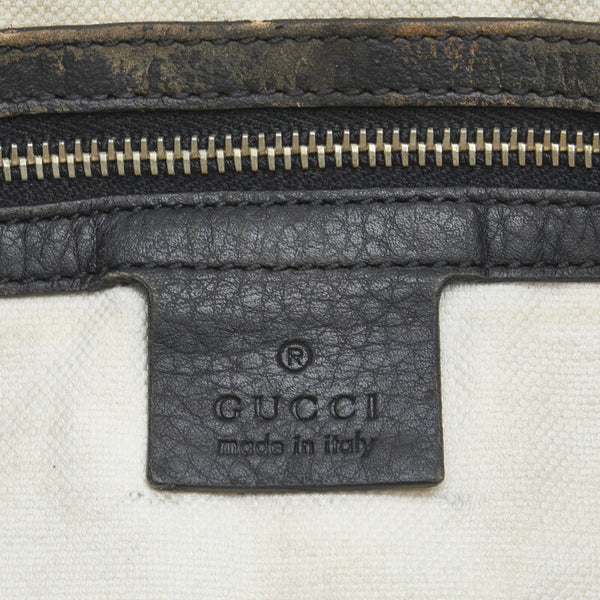 グッチ インターロッキングG ハンドバッグ 323675 ブラック レザー レディース GUCCI 【中古】