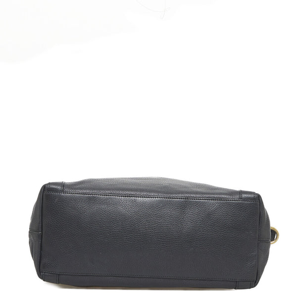 グッチ インターロッキングG ハンドバッグ 323675 ブラック レザー レディース GUCCI 【中古】