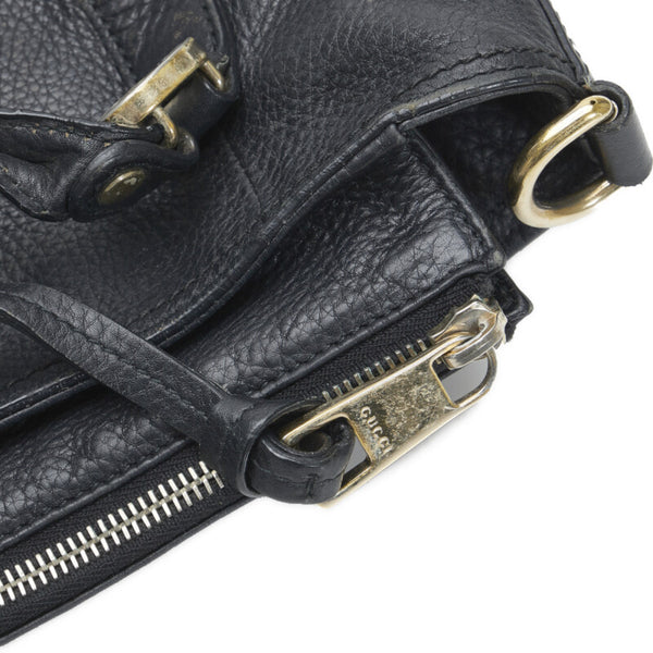 グッチ インターロッキングG ハンドバッグ 323675 ブラック レザー レディース GUCCI 【中古】