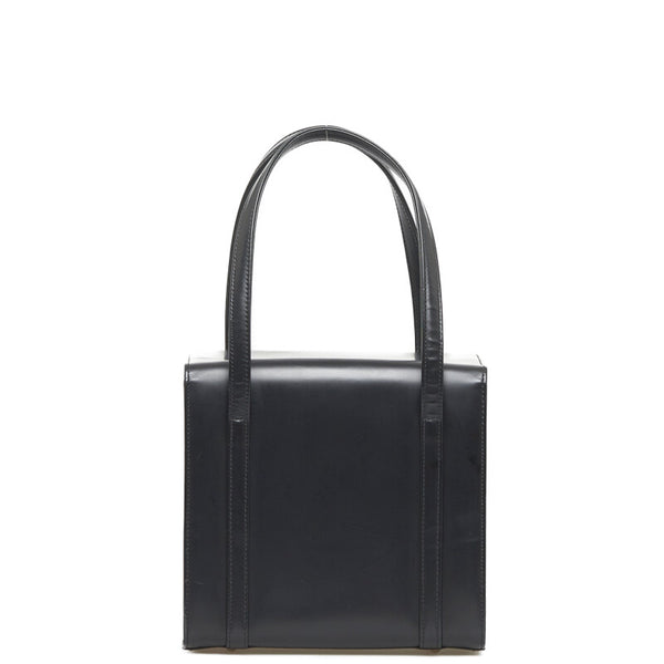 バーバリー ノバチェック シャドーホース ハンドバッグ ブラック レザー レディース BURBERRY 【中古】