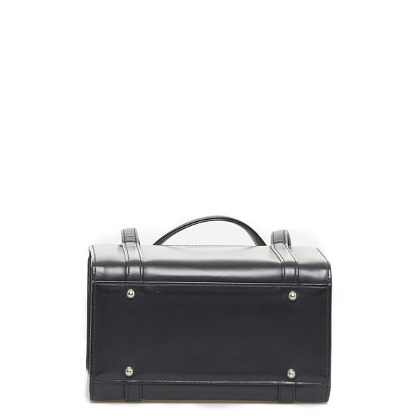 バーバリー ノバチェック シャドーホース ハンドバッグ ブラック レザー レディース BURBERRY 【中古】