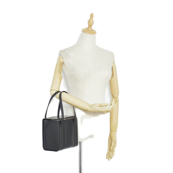 バーバリー ノバチェック シャドーホース ハンドバッグ ブラック レザー レディース BURBERRY 【中古】