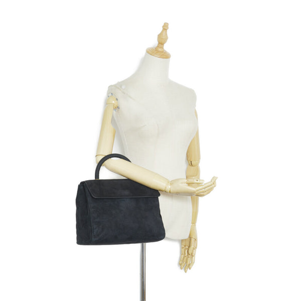 プラダ ハンドバッグ ブラック ヌバック レディース PRADA 【中古】