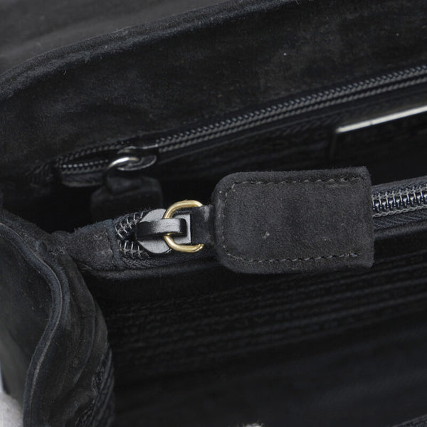 プラダ ハンドバッグ ブラック ヌバック レディース PRADA 【中古】
