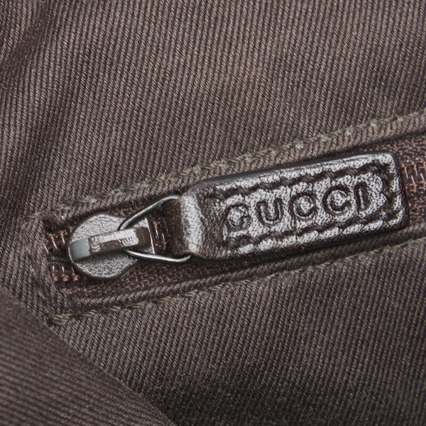 グッチ GGキャンバス ショルダーバッグ ワンショルダーバッグ 101292 ブラウン キャンバス レザー レディース GUCCI 【中古】