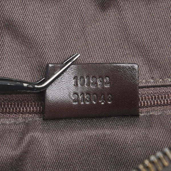 グッチ GGキャンバス ショルダーバッグ ワンショルダーバッグ 101292 ブラウン キャンバス レザー レディース GUCCI 【中古】