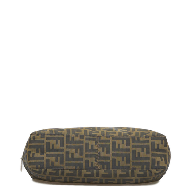 フェンディ ズッカ ハンドバッグ ワンショルダーバッグ 26619 ブラウン ナイロン レザー レディース FENDI 【中古】