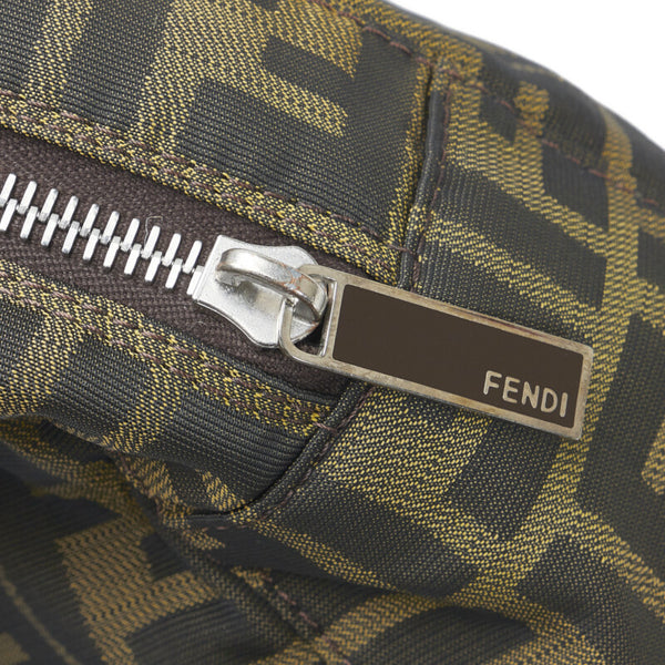 フェンディ ズッカ ハンドバッグ ワンショルダーバッグ 26619 ブラウン ナイロン レザー レディース FENDI 【中古】