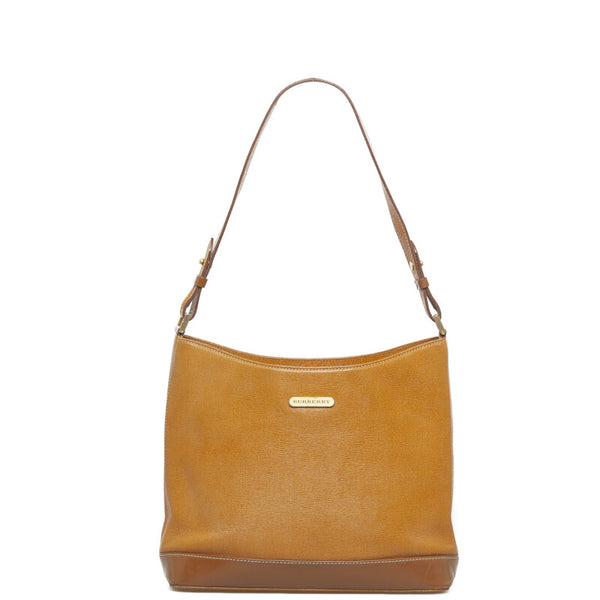 バーバリー ノバチェック シャドーホース ショルダーバッグ ブラウン レザー レディース BURBERRY 【中古】