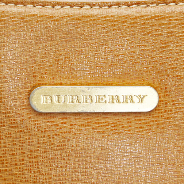 バーバリー ノバチェック シャドーホース ショルダーバッグ ブラウン レザー レディース BURBERRY 【中古】