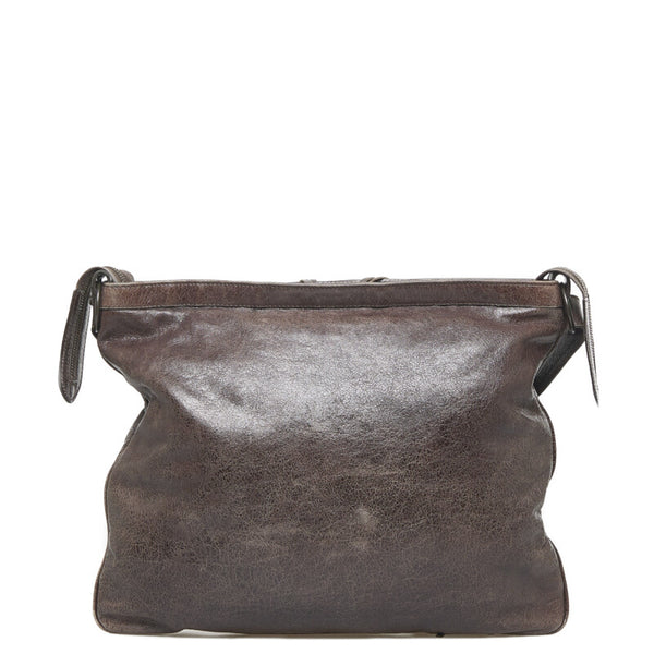 バレンシアガ ザ・メッセンジャー ショルダーバッグ 177289 ブラウン レザー レディース BALENCIAGA 【中古】