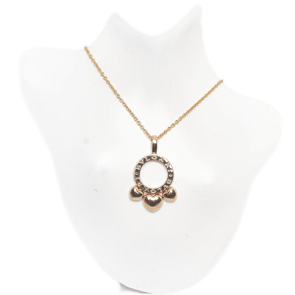 ブルガリ アレグラ ハート ネックレス K18PG ピンクゴールド レディース BVLGARI 【中古】