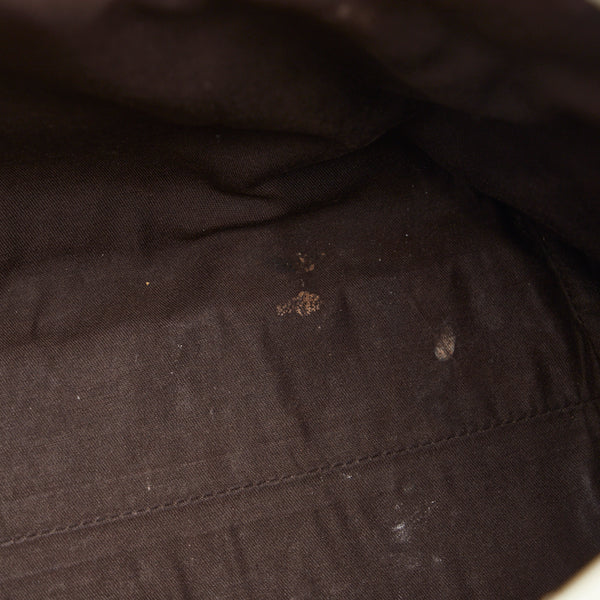 グッチ GGスプリーム ハンドバッグ トートバッグ 114595 ブラウン ホワイト PVC レザー レディース GUCCI 【中古】