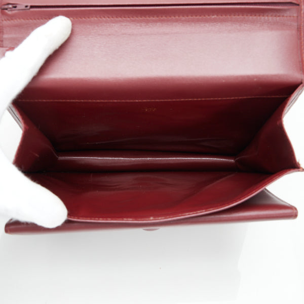 カルティエ マストライン クラッチバッグ セカンドバッグ ボルドー レッド レザー レディース CARTIER 【中古】