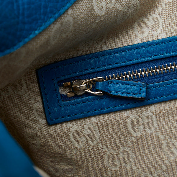 グッチ バンブー ダイアナ ハンドバッグ ショルダーバッグ 2WAY 282315 ブルー レザー レディース GUCCI 【中古】