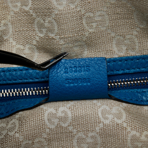 グッチ バンブー ダイアナ ハンドバッグ ショルダーバッグ 2WAY 282315 ブルー レザー レディース GUCCI 【中古】