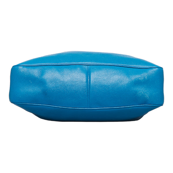 グッチ バンブー ダイアナ ハンドバッグ ショルダーバッグ 2WAY 282315 ブルー レザー レディース GUCCI 【中古】