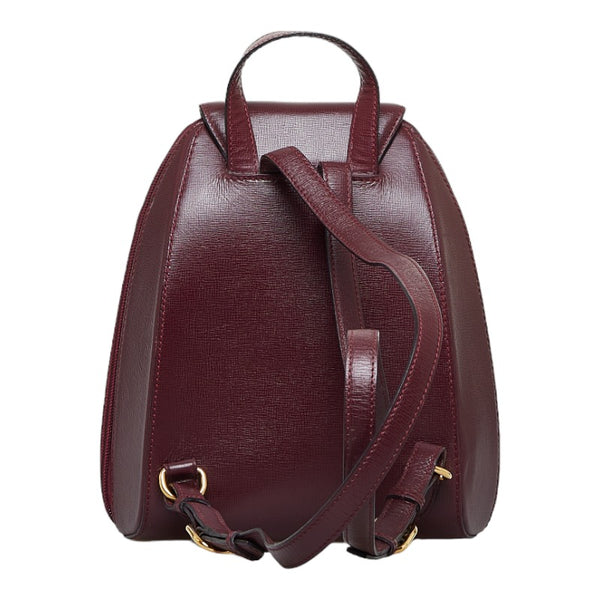 カルティエ マストライン リュックサック バックパック ボルドー レッド レザー レディース CARTIER 【中古】