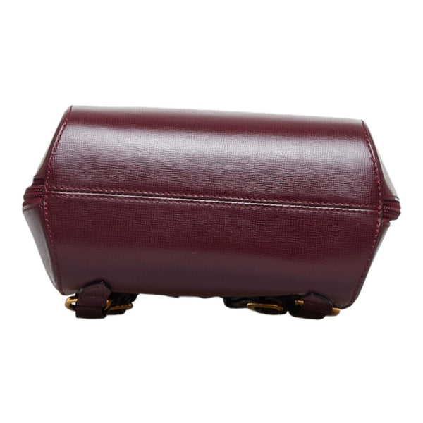 カルティエ マストライン リュックサック バックパック ボルドー レッド レザー レディース CARTIER 【中古】