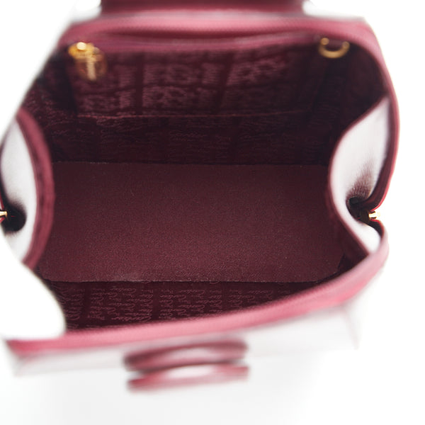 カルティエ マストライン リュックサック バックパック ボルドー レッド レザー レディース CARTIER 【中古】