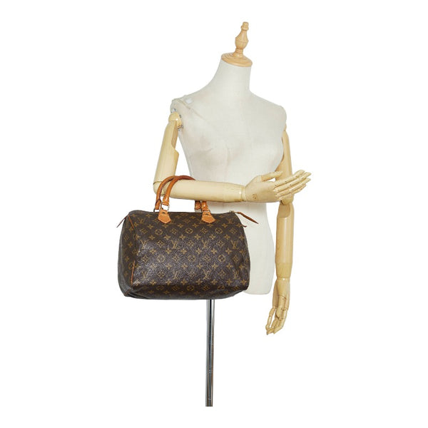ルイ ヴィトン モノグラム スピーディ30 ハンドバッグ ミニボストンバッグ M41108 ブラウン PVC レザー レディース LOUIS VUITTON 【中古】
