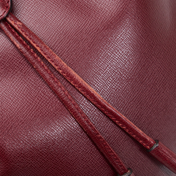 カルティエ マストライン 斜め掛け ショルダーバッグ ボルドー レッド レザー レディース CARTIER 【中古】