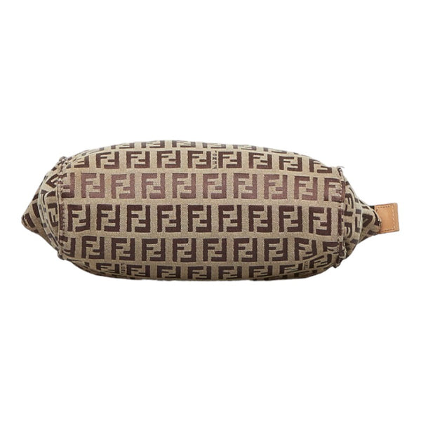 フェンディ ズッキーノ ポーチ 7N0007 ブラウン キャンバス レディース FENDI 【中古】