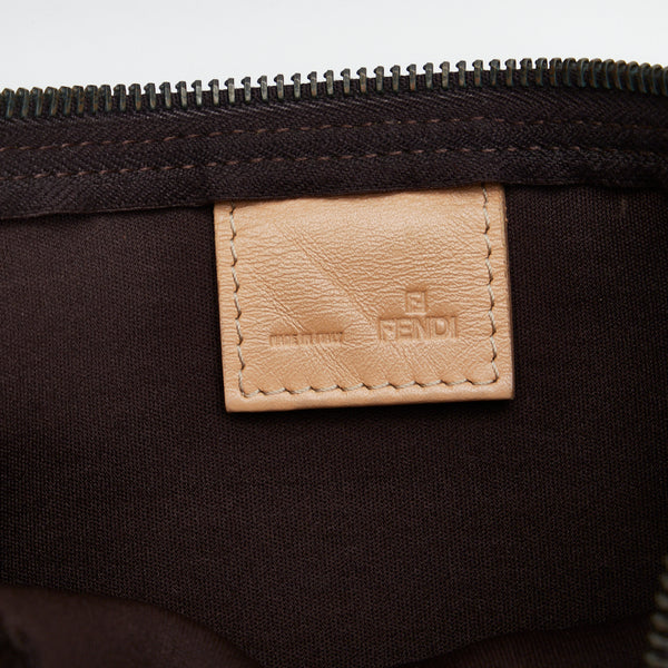 フェンディ ズッキーノ ポーチ 7N0007 ブラウン キャンバス レディース FENDI 【中古】
