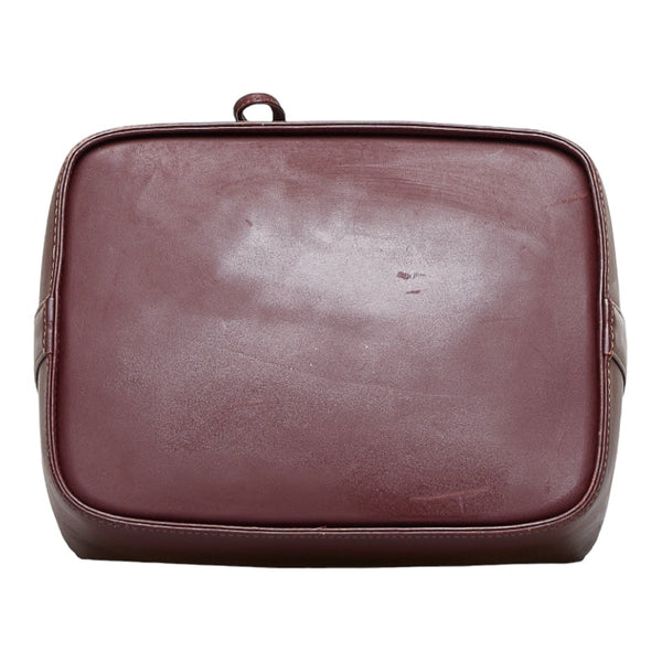 カルティエ マストライン ワンショルダーバッグ ボルドー レッド レザー レディース CARTIER 【中古】