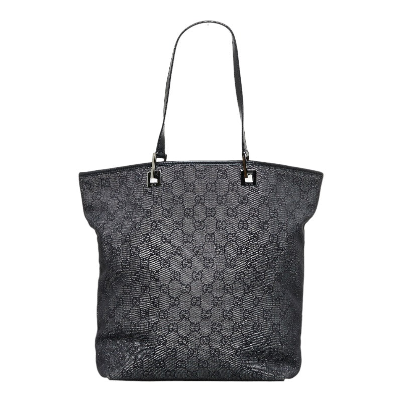 グッチ GGキャンバス トートバッグ ショルダーバッグ 31243 ブラック キャンバス レザー レディース GUCCI 【中古】