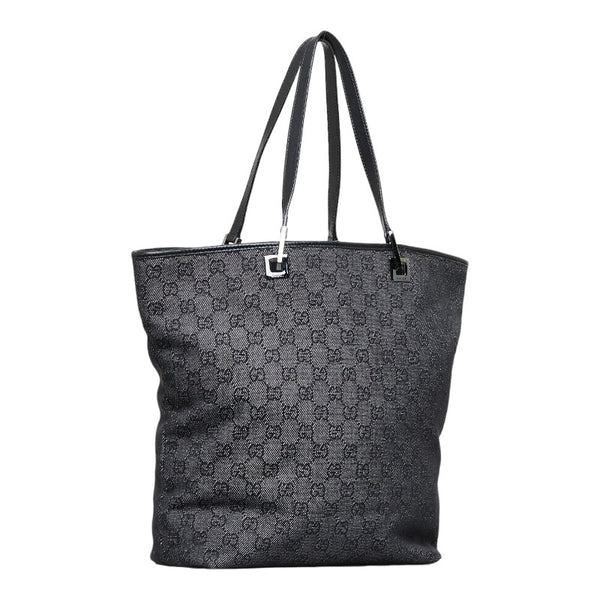 グッチ GGキャンバス トートバッグ ショルダーバッグ 31243 ブラック キャンバス レザー レディース GUCCI 【中古】