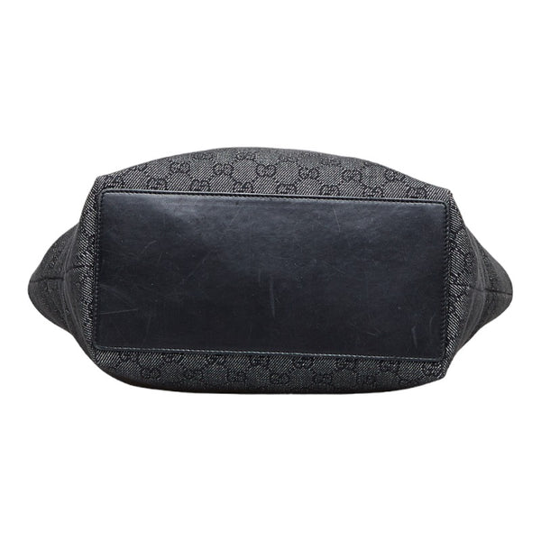 グッチ GGキャンバス トートバッグ ショルダーバッグ 31243 ブラック キャンバス レザー レディース GUCCI 【中古】