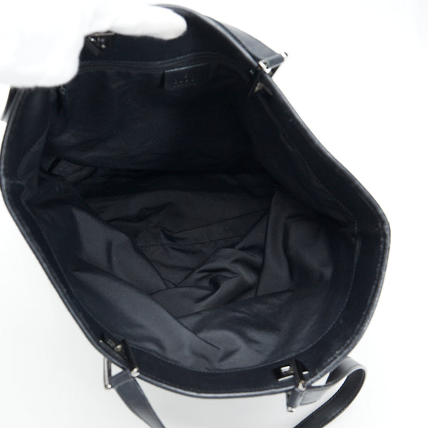 グッチ GGキャンバス トートバッグ ショルダーバッグ 31243 ブラック キャンバス レザー レディース GUCCI 【中古】