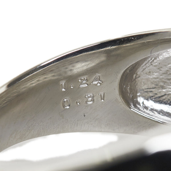 Pt900 プラチナ ブラウンダイヤ0.31ct ダイヤ1.24ct リング 指輪 レディース 17号 【中古】