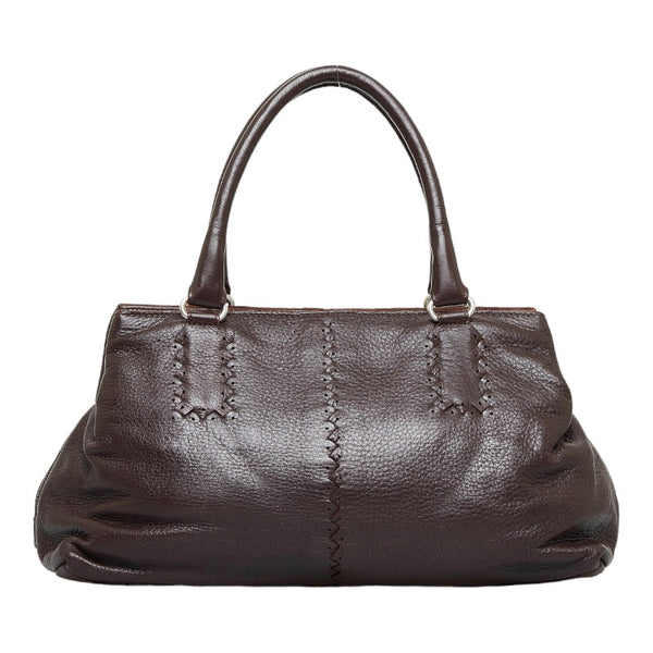 ボッテガヴェネタ ハンドバッグ ブラウン レザー レディース BOTTEGAVENETA 【中古】