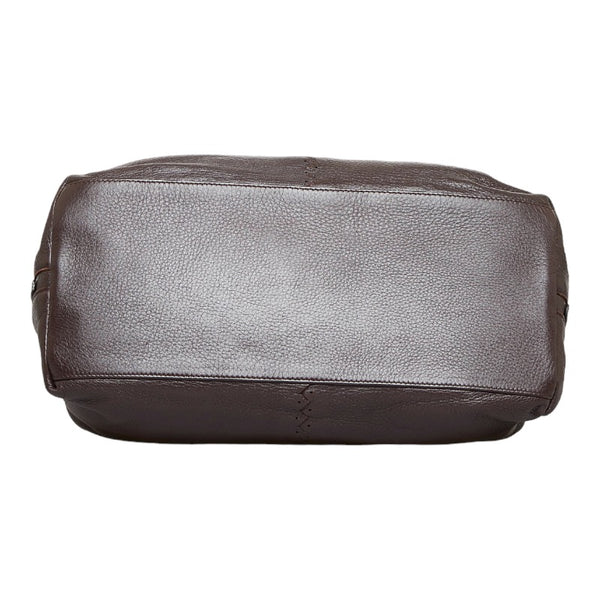ボッテガヴェネタ ハンドバッグ ブラウン レザー レディース BOTTEGAVENETA 【中古】