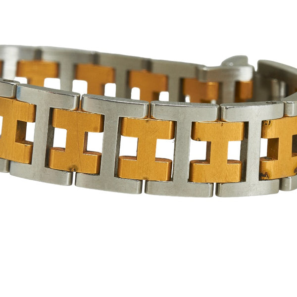エルメス クロアジュール 腕時計 クオーツ ホワイト文字盤 ステンレススチール レディース HERMES 【中古】