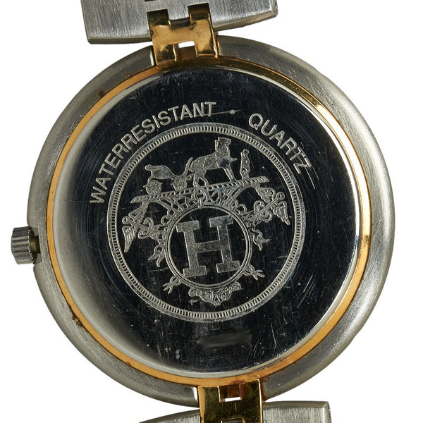 エルメス プロフィール 腕時計 クオーツ ホワイト文字盤 ステンレススチール メッキ レディース HERMES 【中古】