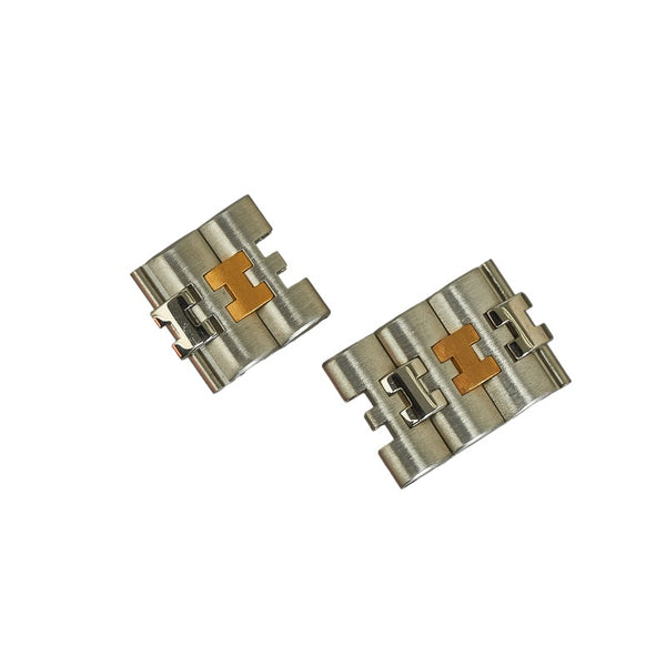 エルメス プロフィール 腕時計 クオーツ ホワイト文字盤 ステンレススチール メッキ レディース HERMES 【中古】