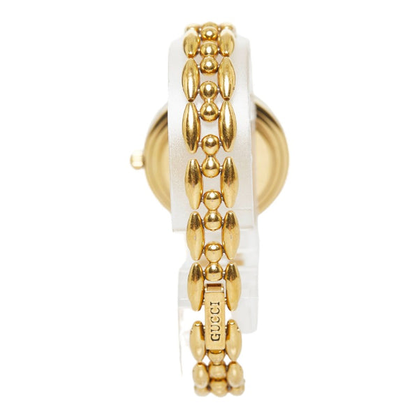 グッチ チェンジベゼル 腕時計 11/12.2 クオーツ ホワイト文字盤 メッキ レディース GUCCI 【中古】